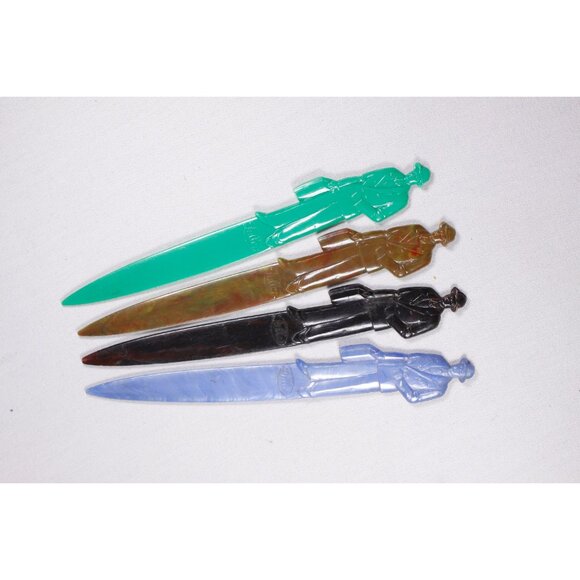 CHOOSE Vintage plastic Fuller brush man letter opener, mcm salesman sample gift - Picture 4 of 5